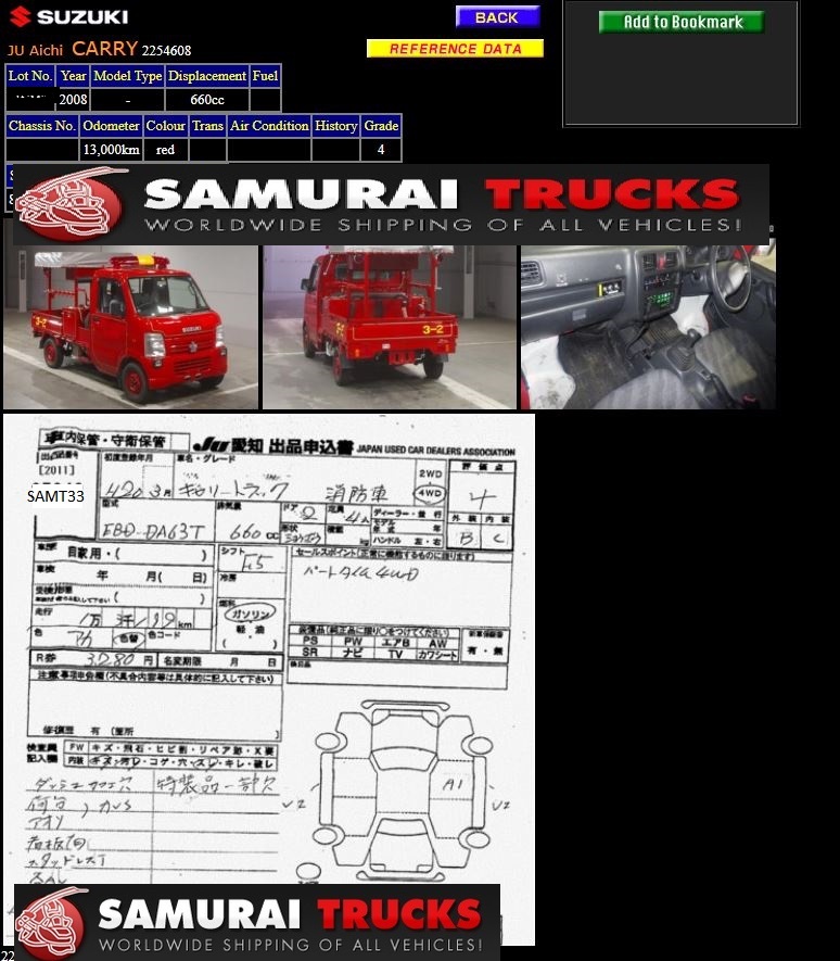 Suzuki fire truck side